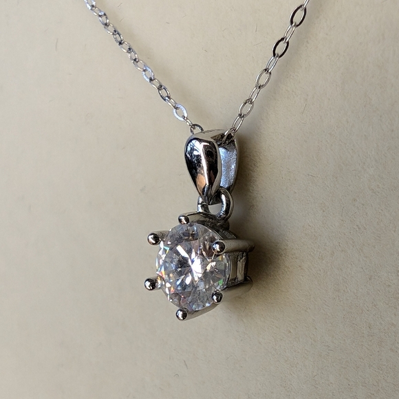 1ct Moissanite Necklace - Picture 8 of 10